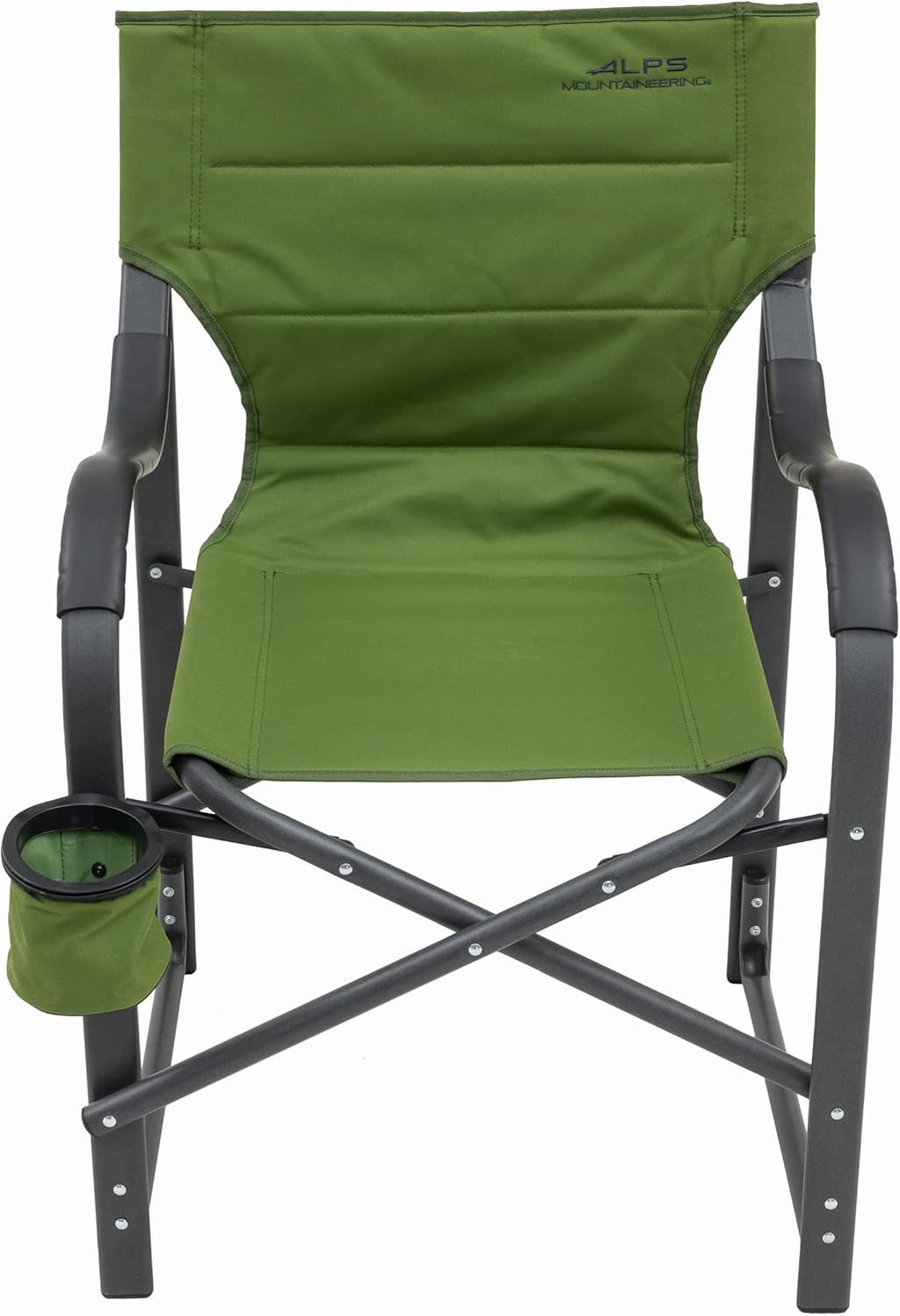 Camp Chairs for Adults - Comfortable Padded Polyester Fabric over Sturdy Wide Aluminum/Steel Frame with Tall Back, Folds Flat