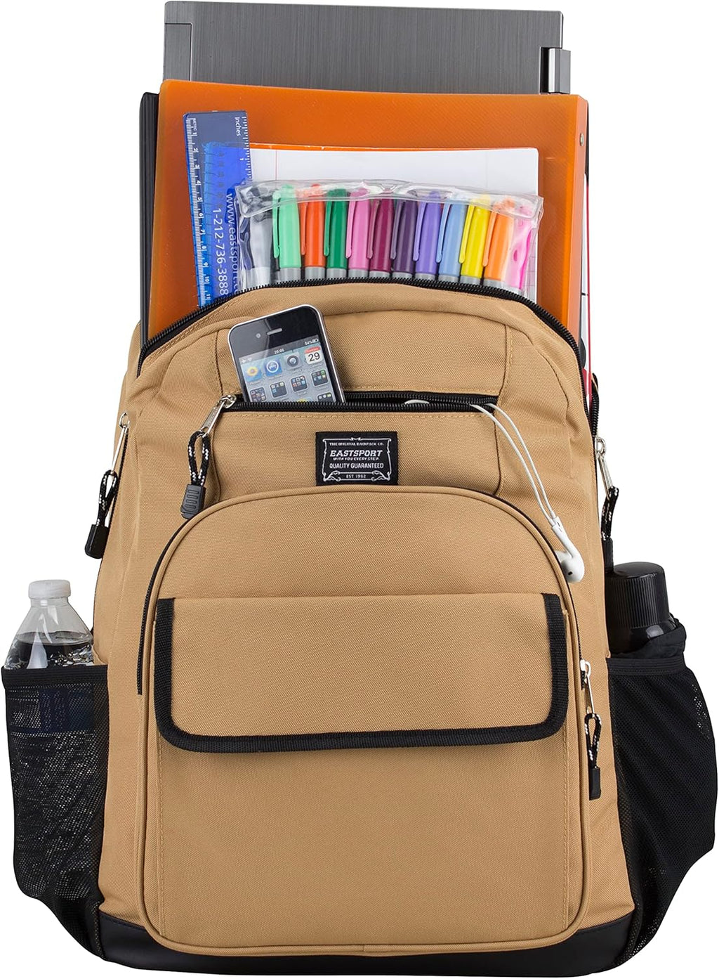 Travel Luggage Carry on Weekender Backpack Daypack Large Tech Laptop Bag for Work, Gym, Hiking, Tan